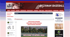 Desktop Screenshot of beckmanbaseball.com